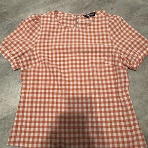 Gingham Checkered Top - Pink and White